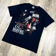 Y2K Lil Wayne T-shirt Rap Tee Hip Hop The Carter Money Mens Large Black