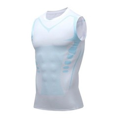 Men Compression Shirt Version Ionic Shaping Sleeveless Vest Sport Tank Top S-2XL