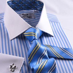 Elegant Light Blue Herringbone Unique Designed Business Shirt In The Market