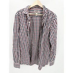 Goodthreads Standard Fit Red Blue Button Down Cotton Shirt Men’s Size Large L