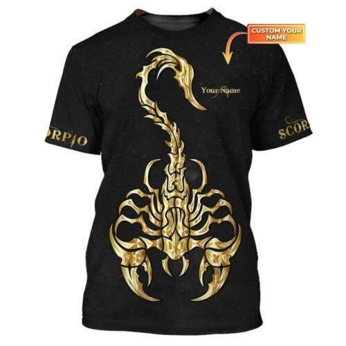 Scorpio D Tee Shirt, Scorpio Personalized Name 3D T-SHIRT Mother Day Gift