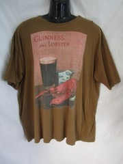 Guinness Style Surging Ahead Guinness and Lobster Brown T-Shirt Size XX Large