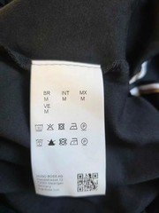 $128 BOSS Hugo Boss Men’s Black Parlay Polo Shirt Tipped Size M Regular Fit