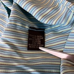 Bugatchi Uomo Long Sleeve Button Shirt Men’s L Blue Striped Flip Cuffs Pocket