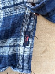 Faherty Heritage Large Reversible Workwear Reversible Heavyweight Flannel Button