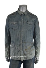 Polo Ralph Lauren Limited Edition Distressed Repaired RRL Style Denim Shirt New