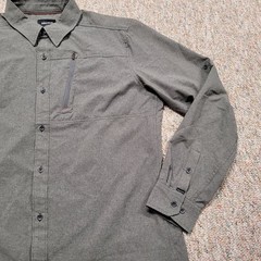 Marmot Button Up Shirt Mens XL Gray Long Sleeve Hiking Outdoor Travel Vented