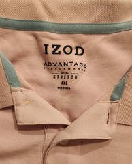 IZOD Advantage Performance Stretch Golf Polo 4XL pink Shirt Short Sleeve