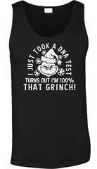 DNA Test Funny Humorous Christmas Snowflakes Winter Xmas Santa Claus Mens Tank