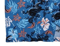 PINEAPPLE CONNECTION vintage medium floral hawaiian dragon shirt rayon pocket
