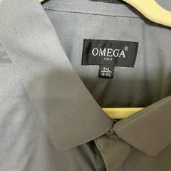 OMEGA Italy Men’s Gray Short Sleeve Casual Shirt Button Down Size 3XL