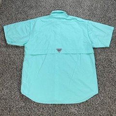 Columbia PFG Bahama II Fishing Men’s Small Shirt Short Sleeve Mint Green Aqua