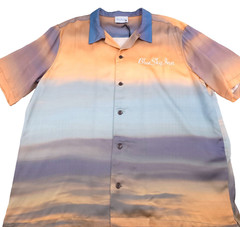 $415 Blue Sky Inn Oversized Sunrise Cloud Short Sleeve Camp Shirt Mens Medium