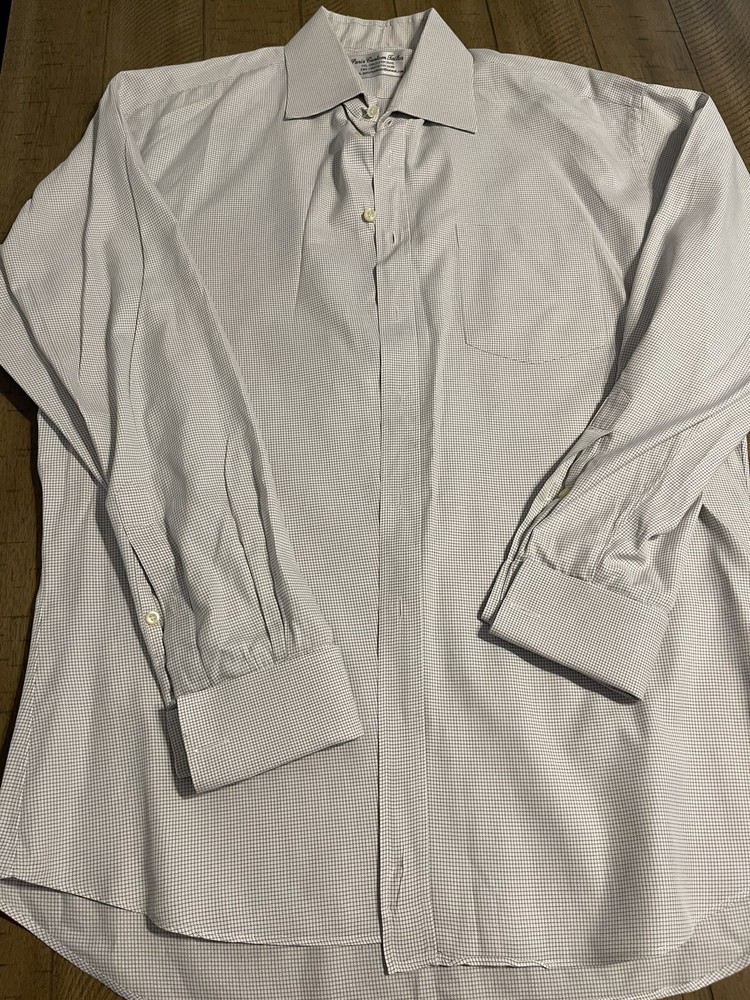 Paris Custom Tailor Lot Bundle 2 Men’s Button down Designer Shirts 16 1/2 31/32