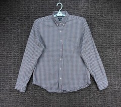 J Crew Shirt Mens Large Multicolor Gingham Plaid Long Sleeve Casual City Preppy
