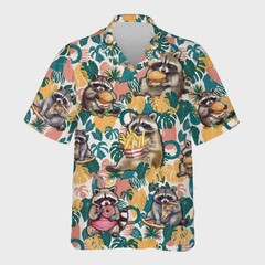 Funny Funny Raccoon Food Aloha Hawaiian Shirt For Men Women Youth#1