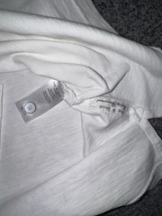 RAG & BONE Standard Issue Polo Embroid Logo Signature Buttons sz M White Cotton