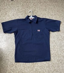 Ben Davis Men’s Short Sleeve Solid Half Zip Work Shirt – Navy