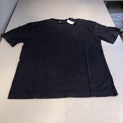 Hollister Men’s Boxy Heavyweight Washed Crew T-Shirt Blue M