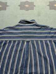 Coliseum Denim Vertical Stripe Button Down Shirt Beachy Layers Men’s Medium