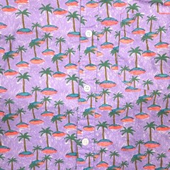 Bonobos Shirt Mens M Purple Riviera Island Hop Palm AOP Slim Fit Short Sleeve