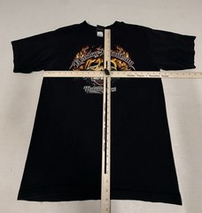 Harley-Davidson Shirt Men’s L Skull Flames Tribal Graphic Biker 220