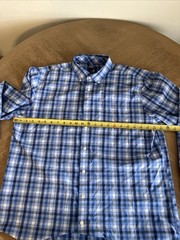 JOHNNIE-O Prep-Formance Performance Casual Shirt Laguna Blue Sz L Large