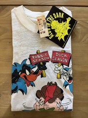 Vintage 1993 Looney Tunes Glow In The Dark T Shirt Bugs Bunny Daffy Deadstock