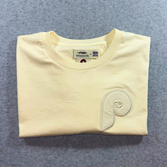 Pro Standard Men’s Beige Embroidered Logo Crew Neck Short Sleeve T-Shirt XL #192