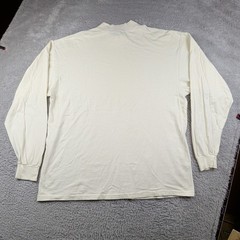 Vintage 90s GAP Shirt Mens XL White Long Sleeve Cotton Casual High Neck USA