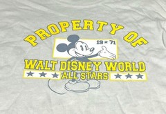 NEW Old Stock Property Of Walt Disney World Disneyland 1971 Sz XL Tshirt Mickey