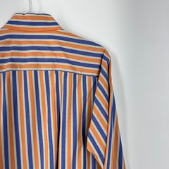 Bugatchi Uomo Mens Striped Hidden Button Down Shirt Long Sleeve Size XL