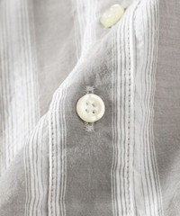 (ASK availability First) GUY ROVER Cotton linen striped band collar shirts new