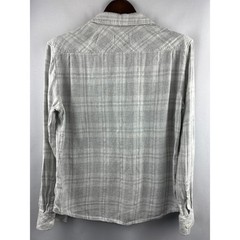 Men’s Rails Light Gray Plaid Button Down Size Medium