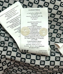 MICHAEL KORS COLLECTION Monogram Button Up Shirt Wrinkle Resistant Slim Black M