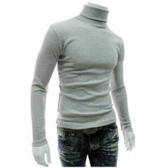 Men ​Pullover Sweater Roll Neck Comfy Jumper Tops Autumn Slim Shirt Outwear