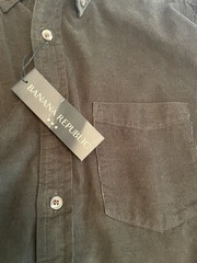 Banana Republic men’s M dark olive slim long sleeve corduroy