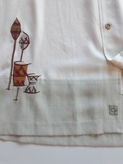 Quicksilver Silver Edition Large Men’s Button Up 100% Silk Shirt Light Colors