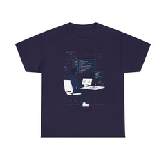Developer Badge Heavy Cotton T-Shirt Coder Programmer Unisex Made in USA