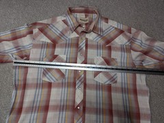 Rustler by Wrangler Western Check Plaid Sawtooth Pocket Pearl Snap Shirt XL
