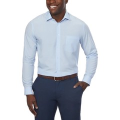 Calvin Klein Mens Performance Regular Fit Dress Shirt | M/15-15.5 | 34-35 | Blue