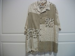 MEN’S “CARIBBEAN PINEAPPLE “PATCHWORK SHIRT – 70 % MODAL, 30% POLY SHIRT -XL