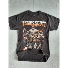 Travis Scott Men’s Medium Utopia Graphic Art Logo Stretch T-Shirt Short Sleeve