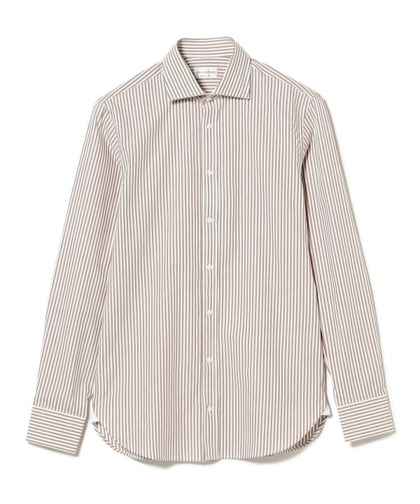 (ASK availability First) BEAMS GUY ROVER Striped wide collar shirt NEW