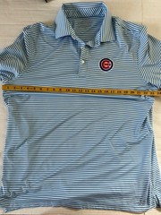 Vineyard Vines Performance Chicago Cubs Light Blue Striped Polo Shirt Size XL