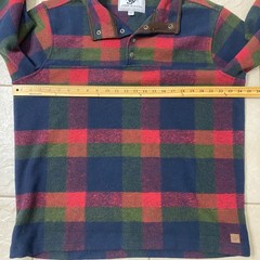 John Wayne Plaid Snap Collar Pullover Shirt Men’s Size L Red Green Blue Classic