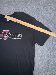 7 Brew Drive Thru Coffee Black Mens Shirt Tee Size Medium