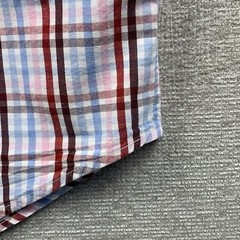 GRAPHITE Button Down Shirt Mens Extra Large White Rust Brown Blue Check Plaid LS