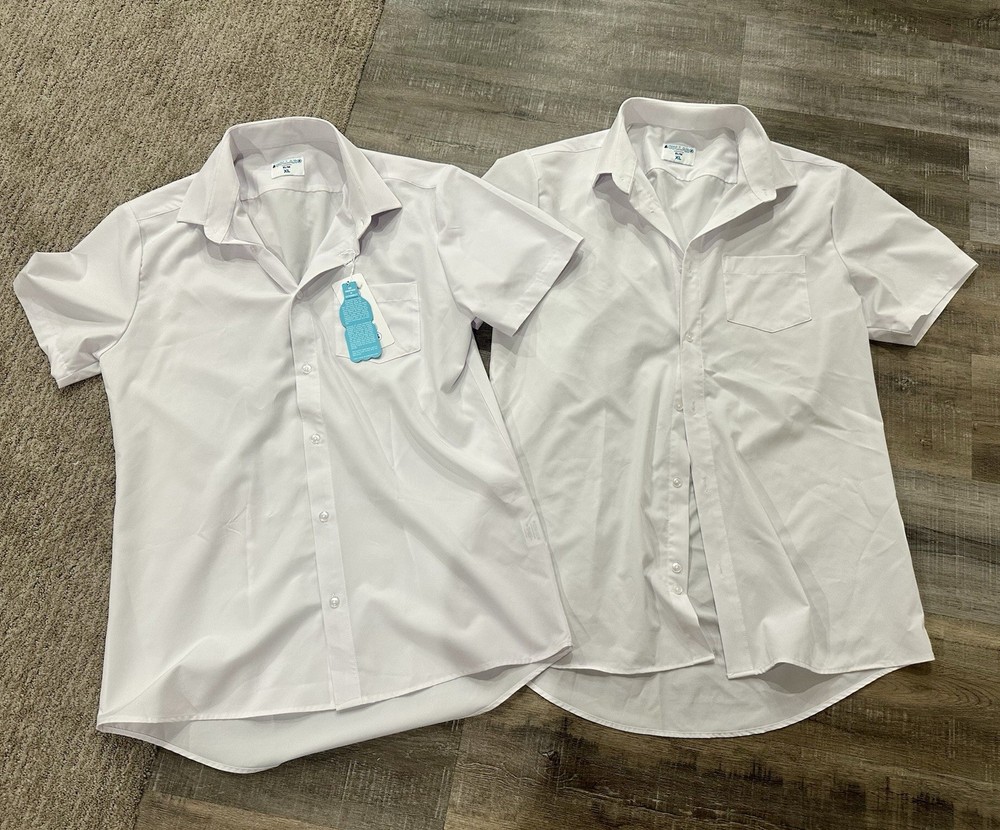 New &COLLAR Athletic Fit PERFORMANCE Dress Shirt Men’s XL White VISCOSE Cotton