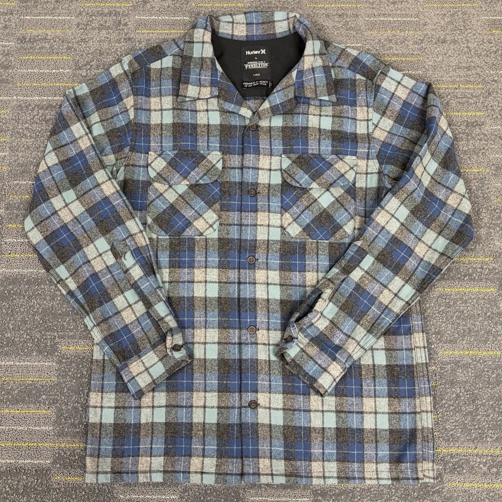 Hurley Pendleton Limited Edition Beach Boys Plaid Wool Board Shirt Men’s Large